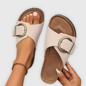 Comfort Footbed Buckle Slides - Mila