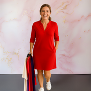 Comfortable A-line dress with pockets - Eva