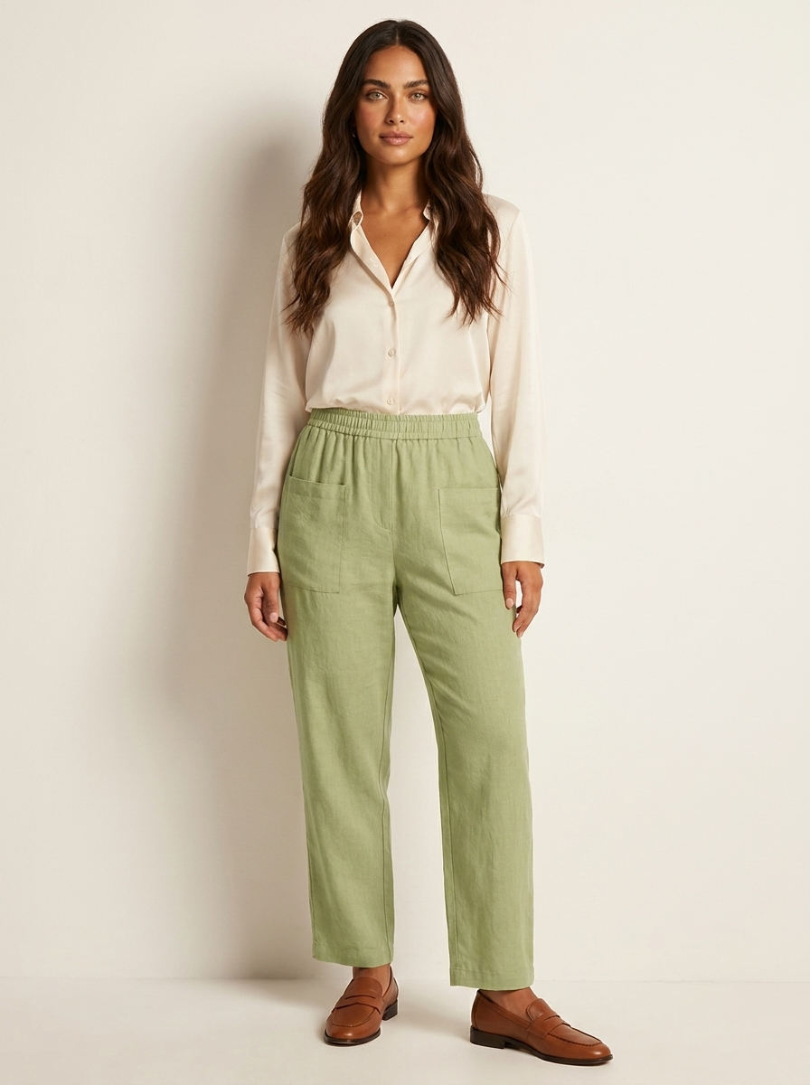 Comfortable Linen-Look Pants - Femke