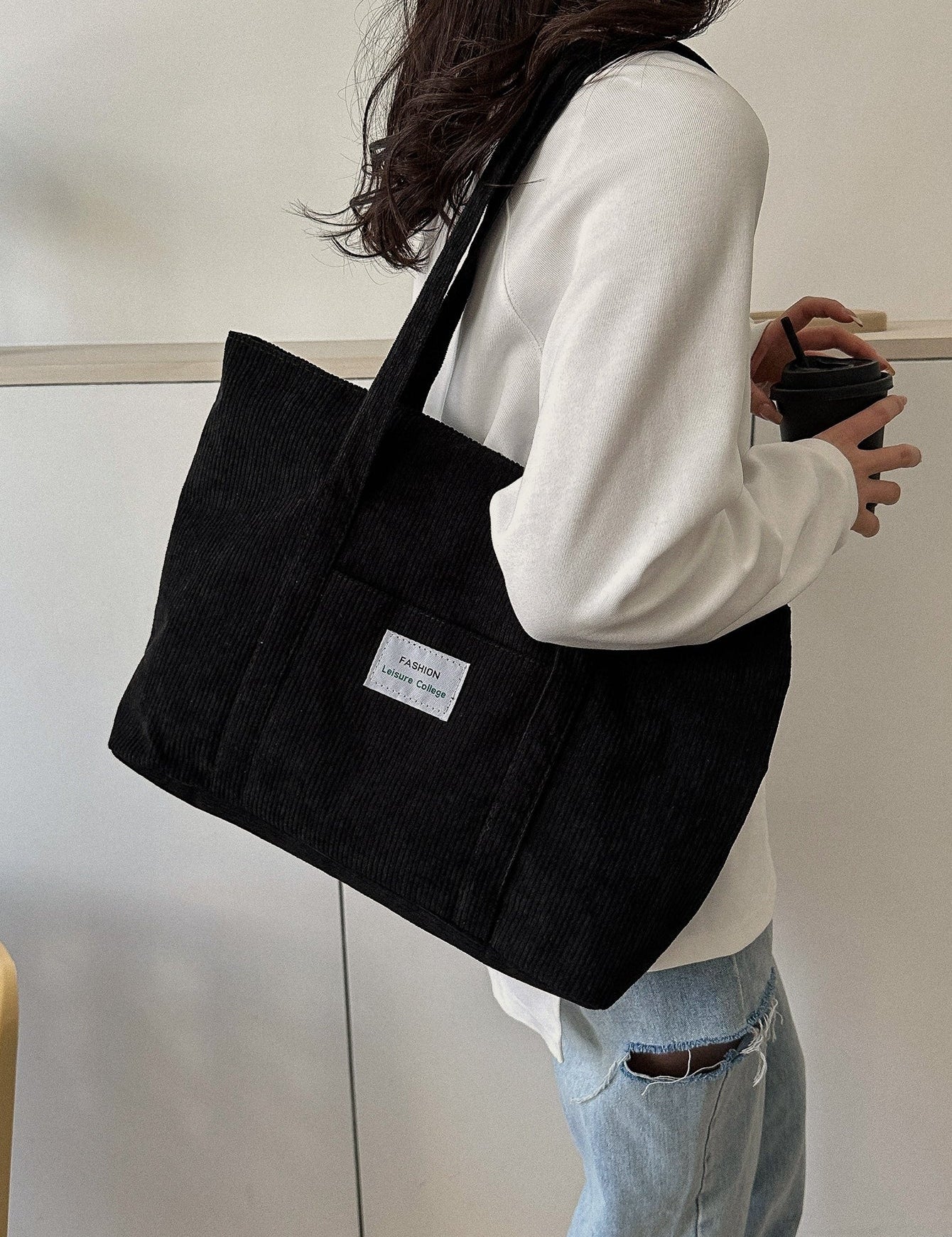 Corduroy Shopper Bag - Nora