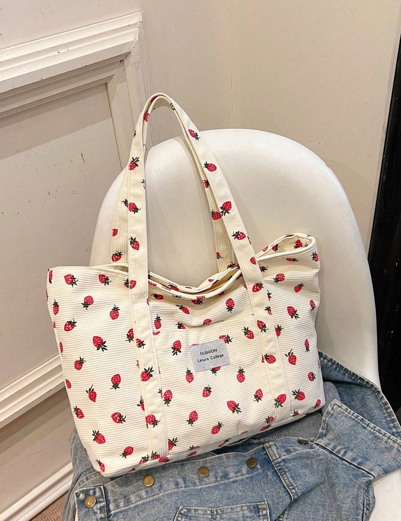 Corduroy Shopper Bag - Nora