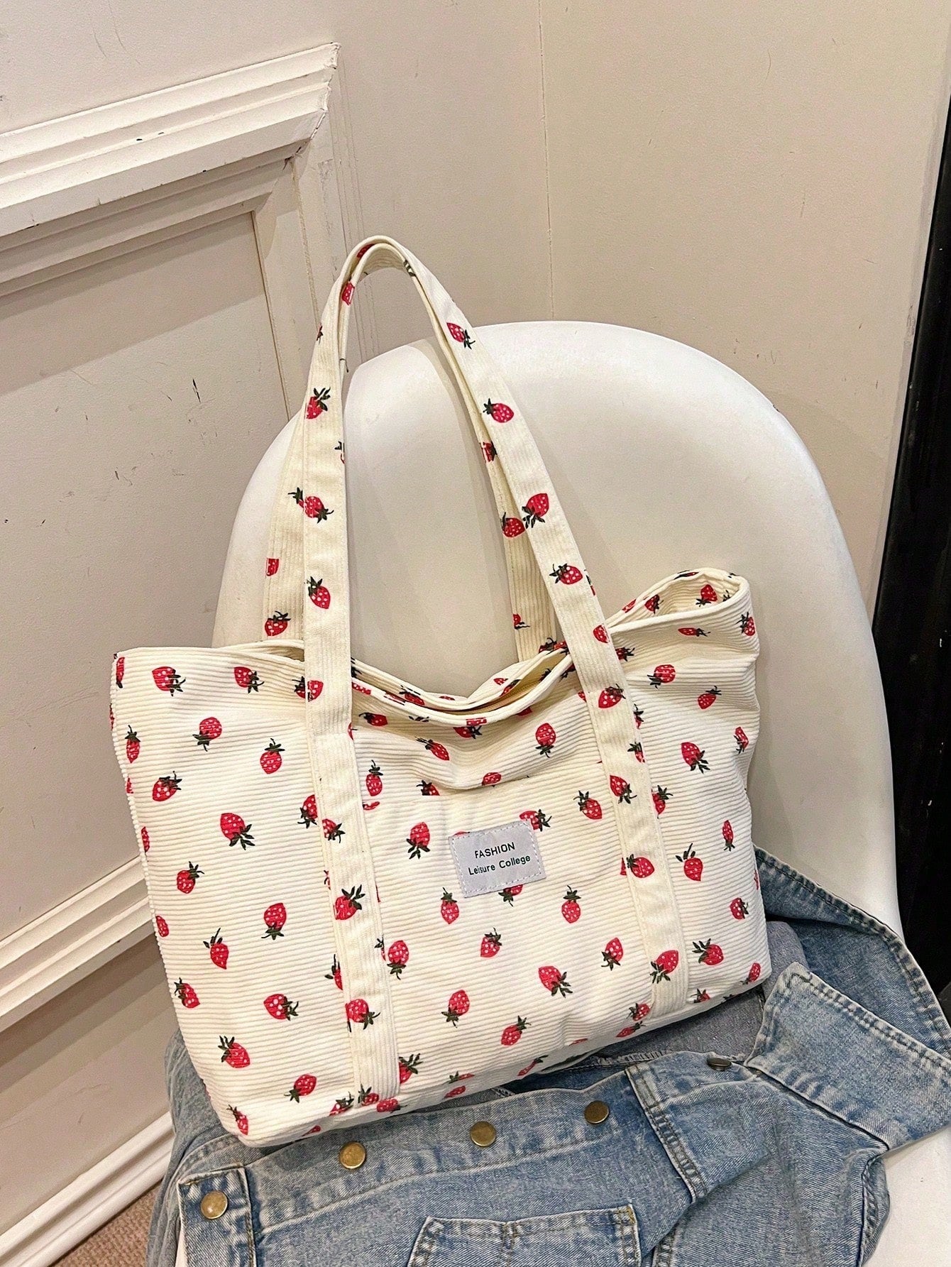 Corduroy Shopper Bag - Nora