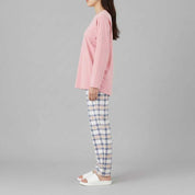 Cozy Elegance | Women's Pajama Set in Checkered Print