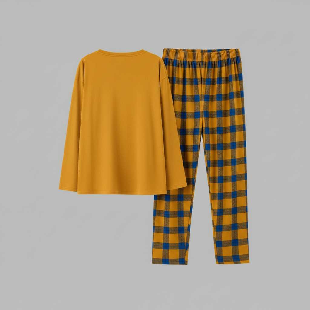 Cozy Elegance | Women's Pajama Set in Checkered Print