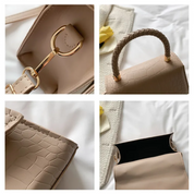 Croc-Effect Handbag - Andrea