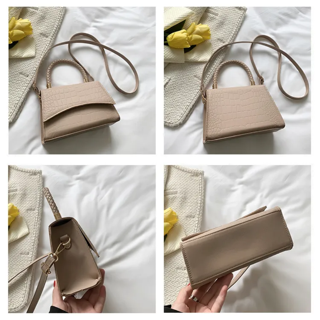 Croc-Effect Handbag - Andrea