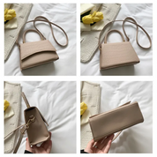 Croc-Effect Handbag - Andrea