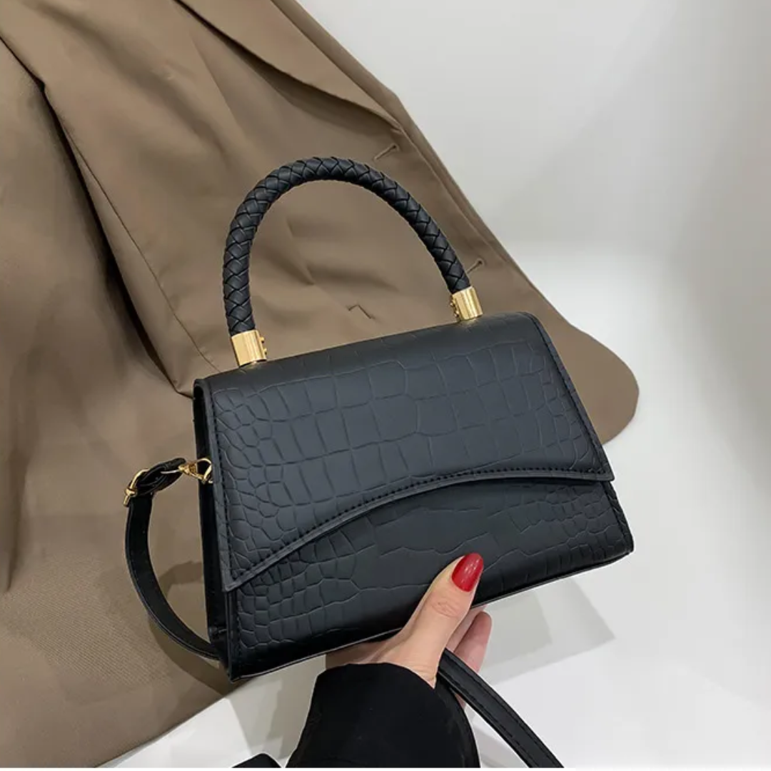 Croc-Effect Handbag - Andrea