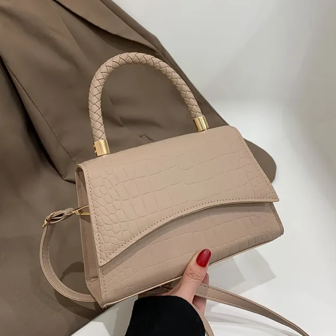 Croc-Effect Handbag - Andrea