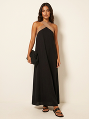 Cross-Neck Maxi Dress - Isabella
