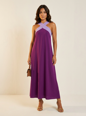 Cross-Neck Maxi Dress - Isabella
