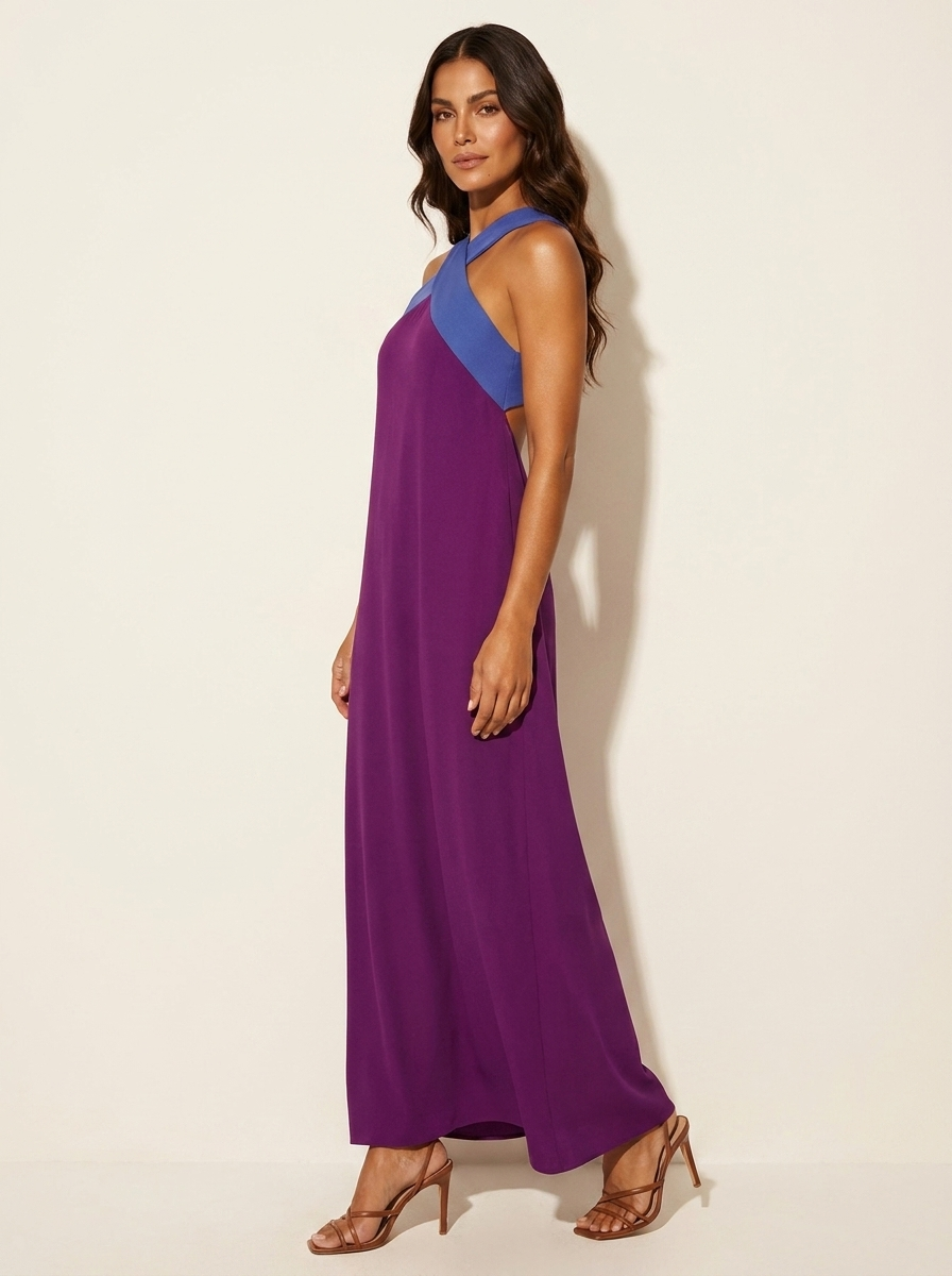 Cross-Neck Maxi Dress - Isabella
