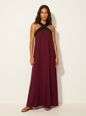 Cross-Neck Maxi Dress - Isabella
