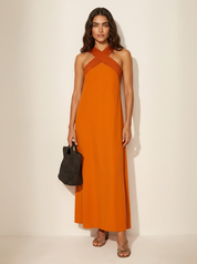 Cross-Neck Maxi Dress - Isabella