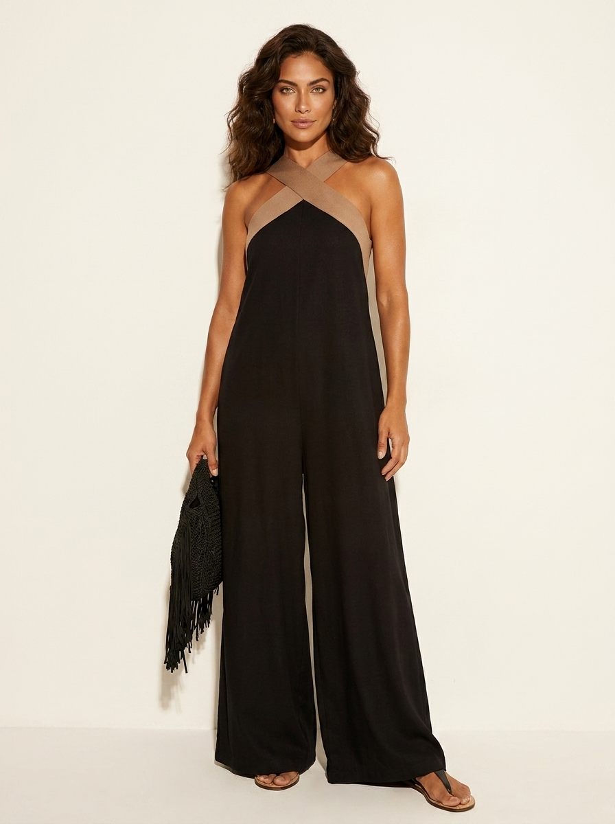 Cross-Neck Maxi Dress - Sophia