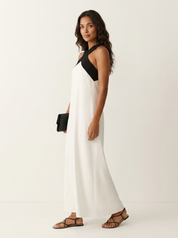 Cross-Neck Maxi Dress - Sophia