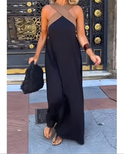 Cross-Neck Maxi Dress - Sophia