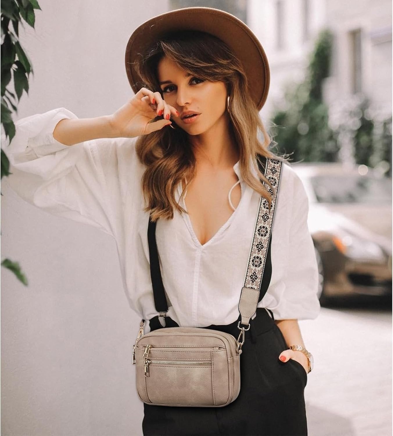 Crossbody bag with decorative strap - Olivia