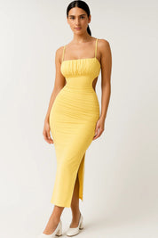 Cut-Out Midi Dress with Open Back - Luna