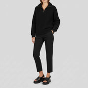 Dafina V-Neck Sweater with Zipper | Women's Sweater