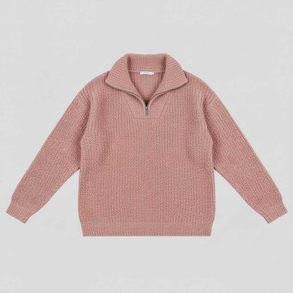 Dafina V-Neck Sweater with Zipper | Women's Sweater