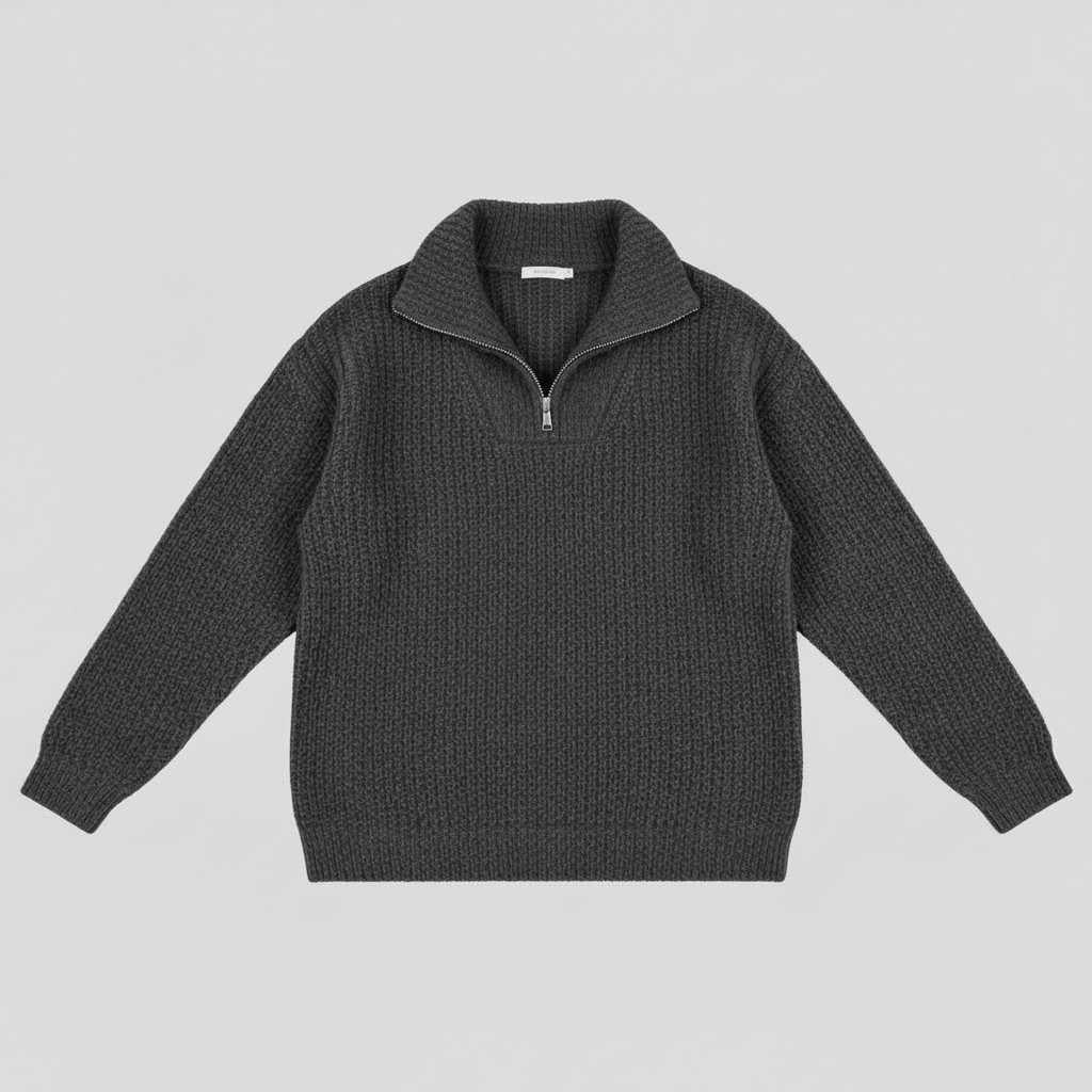 Dafina V-Neck Sweater with Zipper | Women's Sweater