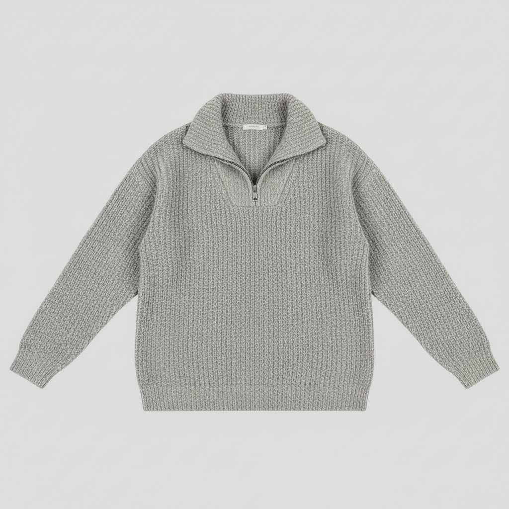 Dafina V-Neck Sweater with Zipper | Women's Sweater