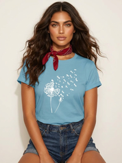 Dandelion Print T-Shirt - Vanessa