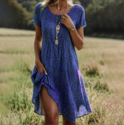 Ditsy Print Swing Dress - Lily