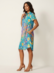 Ditsy Print Swing Dress - Lily