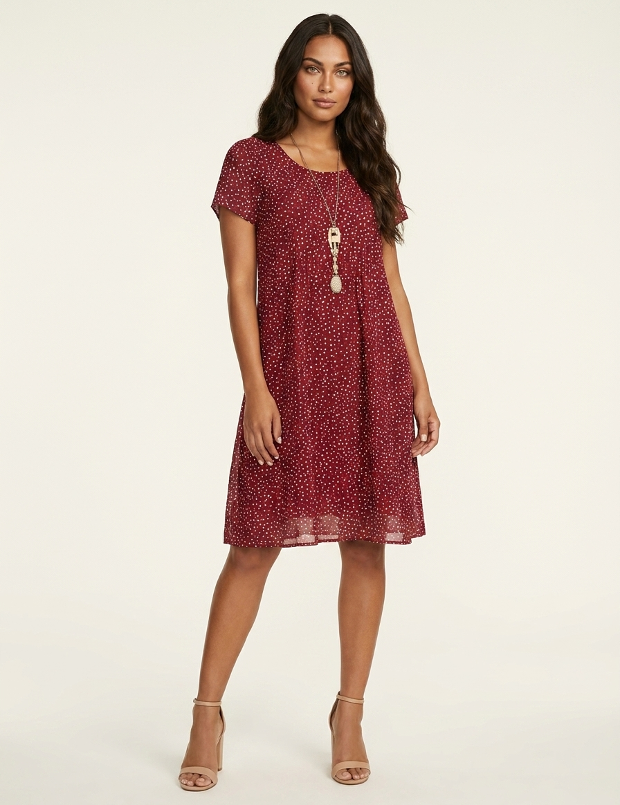 Ditsy Print Swing Dress - Lily