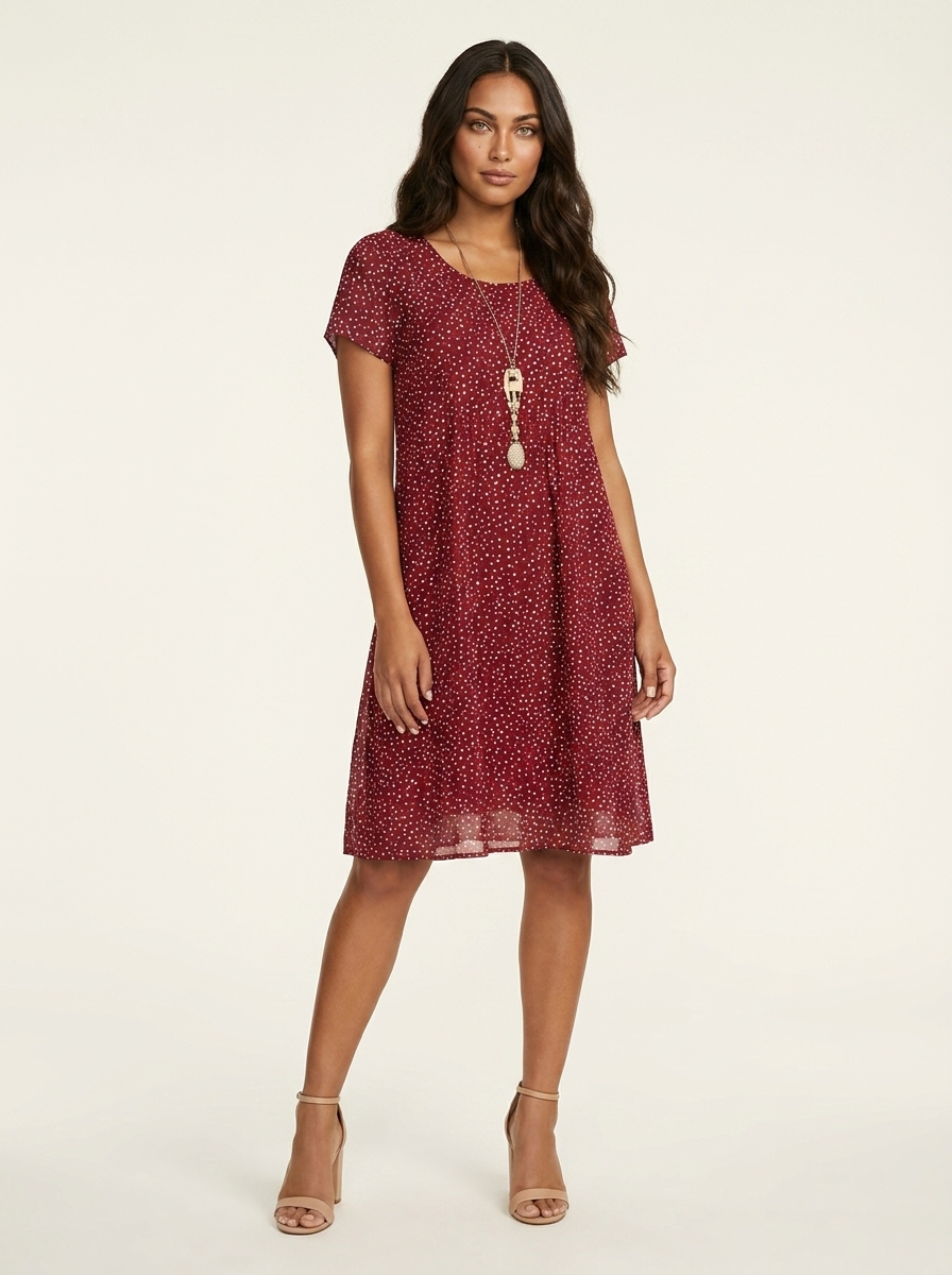 Ditsy Print Swing Dress - Lily