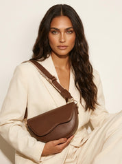 Elegant Half-Moon Crossbody Bag - Sofia