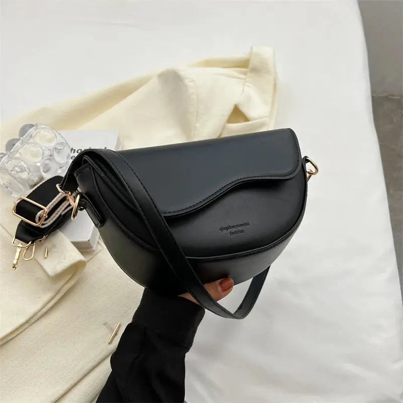 Elegant Half-Moon Crossbody Bag - Sofia