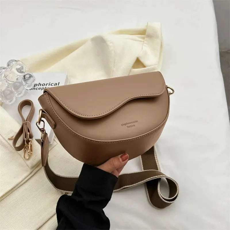 Elegant Half-Moon Crossbody Bag - Sofia