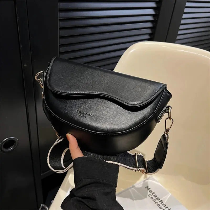 Elegant Half-Moon Crossbody Bag - Sofia