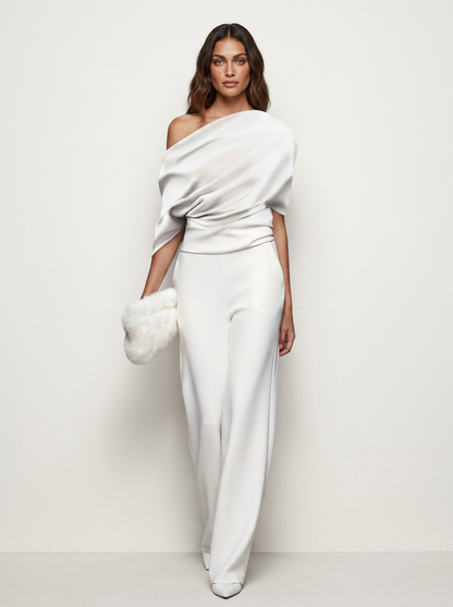 Elegant One-Shoulder Jumpsuit - Vivienne
