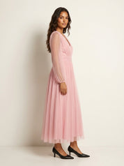 Elegant Tulle Midi Dress - Amélie