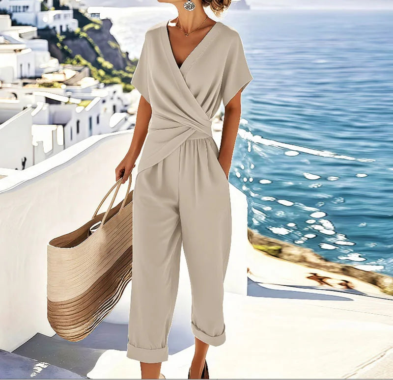 Elegant Twist Waist Jumpsuit - Sofia