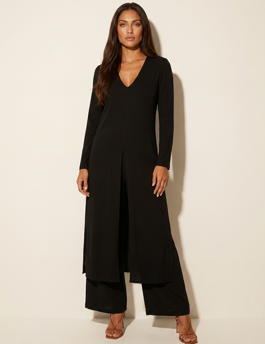 Elegant Two-Piece Set with Long Tunic - Amara