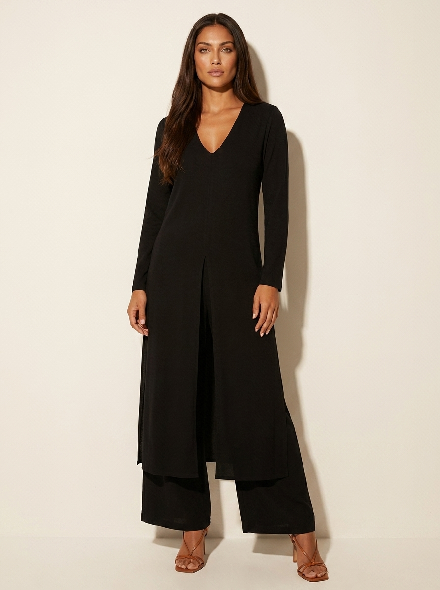 Elegant Two-Piece Set with Long Tunic - Amara