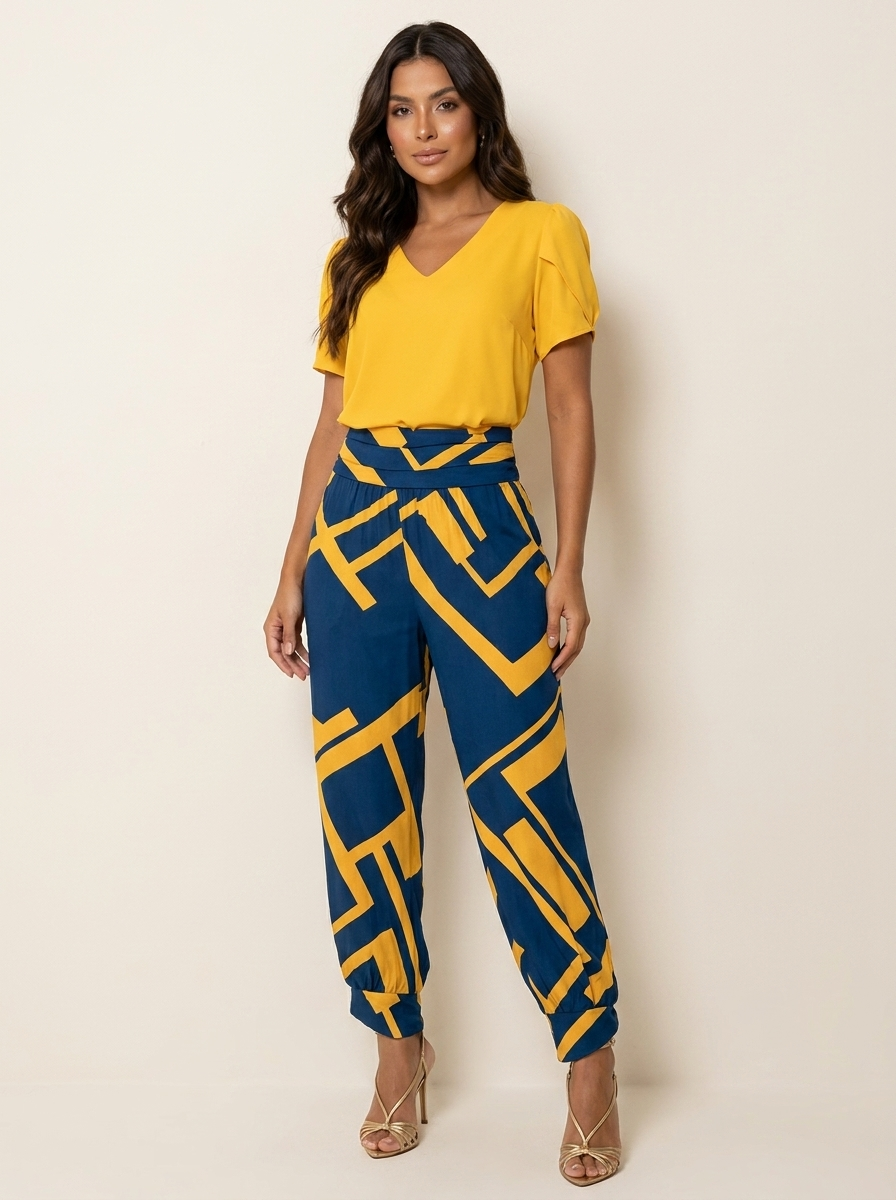 Elegant V-Neck Jumpsuit - Olivia