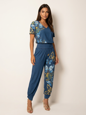 Elegant V-Neck Jumpsuit - Olivia