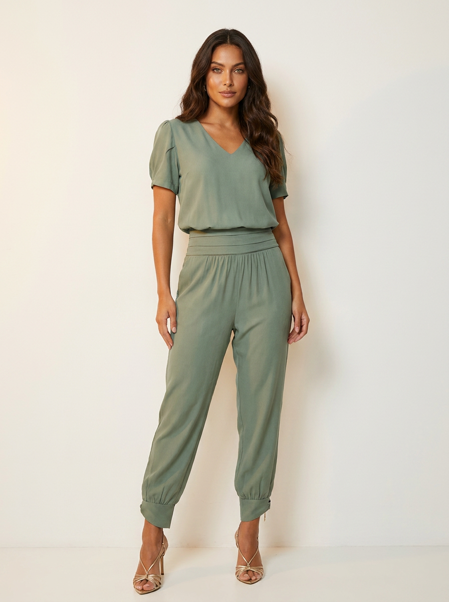 Elegant V-Neck Jumpsuit - Olivia