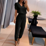Elegant V-Neck Jumpsuit - Olivia
