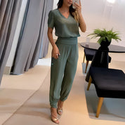 Elegant V-Neck Jumpsuit - Olivia