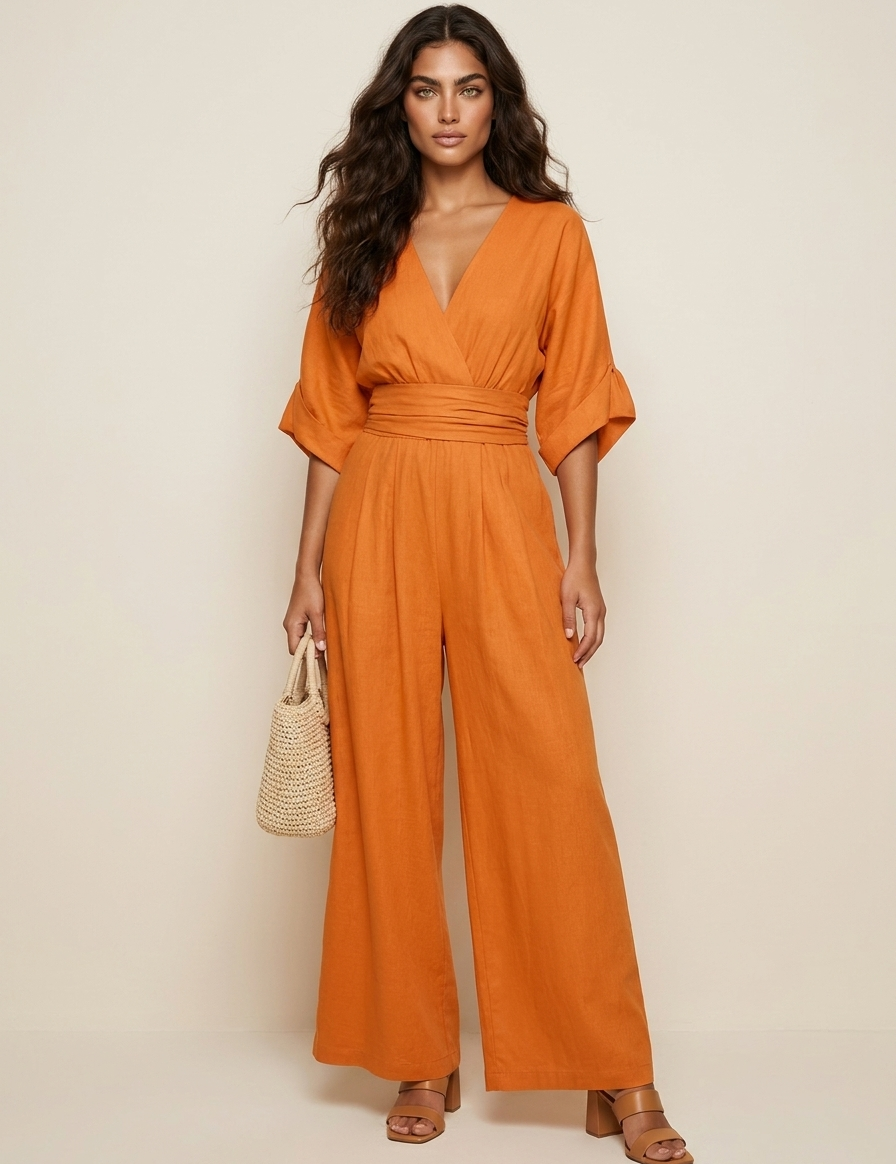 Elegant Wide-Leg Jumpsuit - Isabella