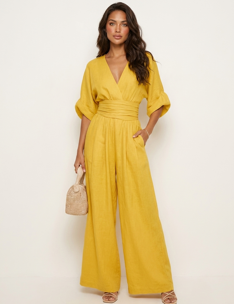 Elegant Wide-Leg Jumpsuit - Isabella