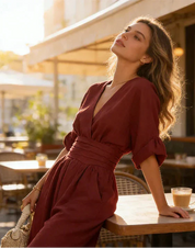 Elegant Wide-Leg Jumpsuit - Isabella