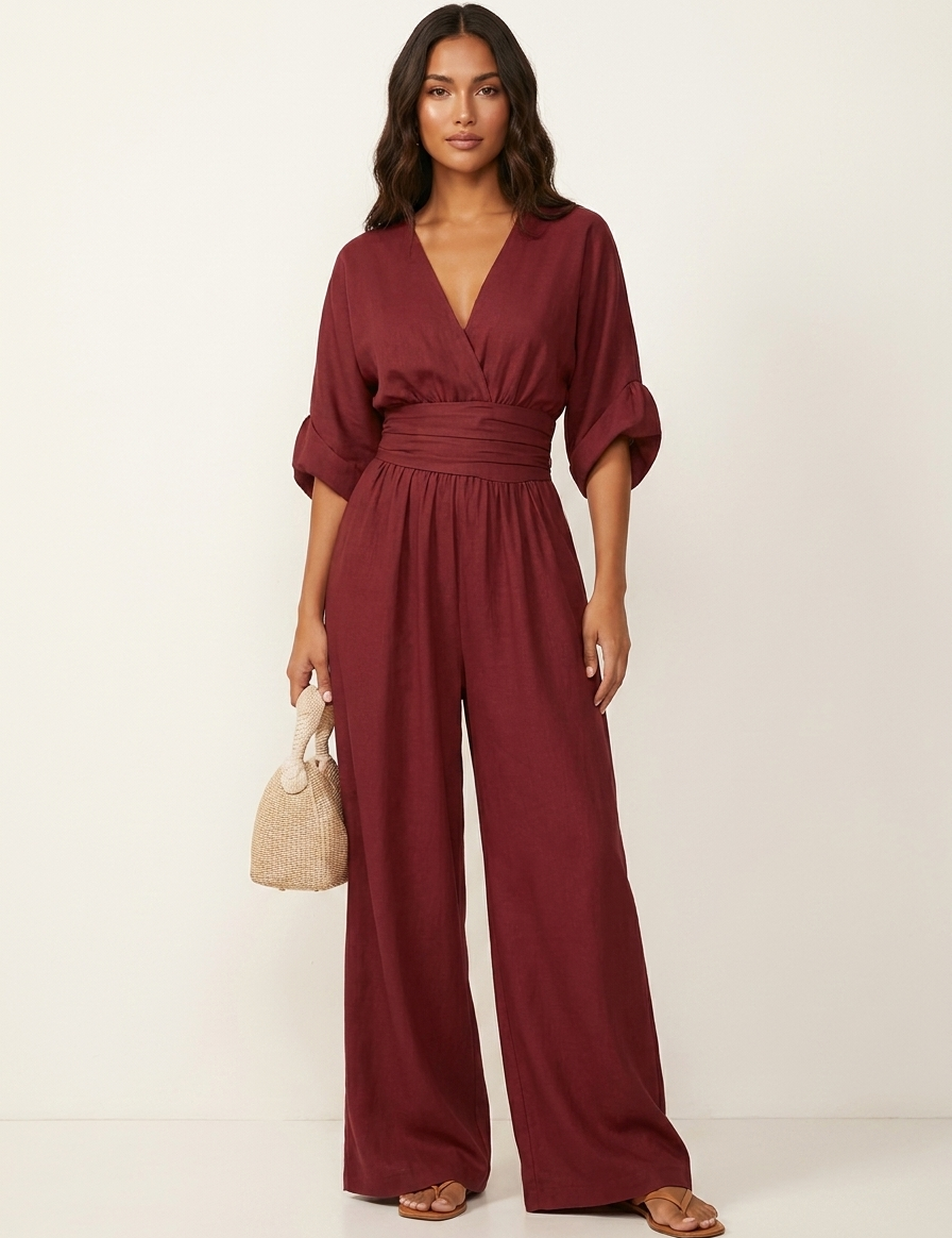 Elegant Wide-Leg Jumpsuit - Isabella